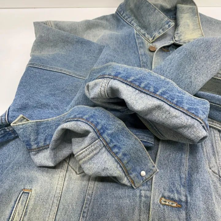 Balenciaga Balenciaga Classic Logo Embroidered Denim Jacket 0079 Size US L / EU 52-54 / 3 - 9 Thumbnail