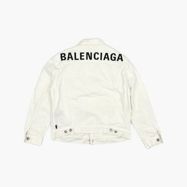 Balenciaga Balenciaga Logo Stone-washed Denim Jacket 0079 Size US L / EU 52-54 / 3 - 3 Thumbnail