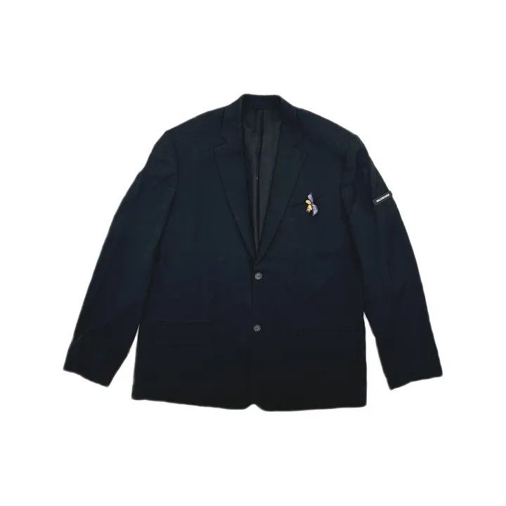 Balenciaga Balenciaga Black Loose Suit Jacket for Men 0079 Size US M / EU 48-50 / 2 - 2 Thumbnail