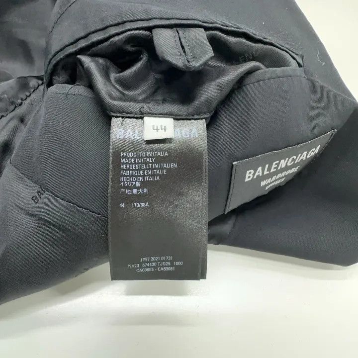 Balenciaga Balenciaga Black Loose Suit Jacket for Men 0079 Size US M / EU 48-50 / 2 - 5 Thumbnail