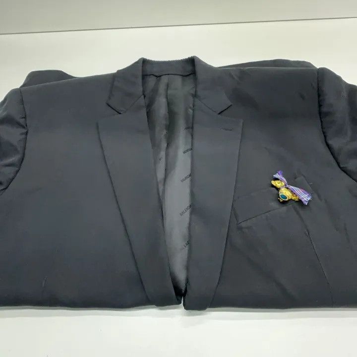 Balenciaga Balenciaga Black Loose Suit Jacket for Men 0079 Size US M / EU 48-50 / 2 - 10 Thumbnail