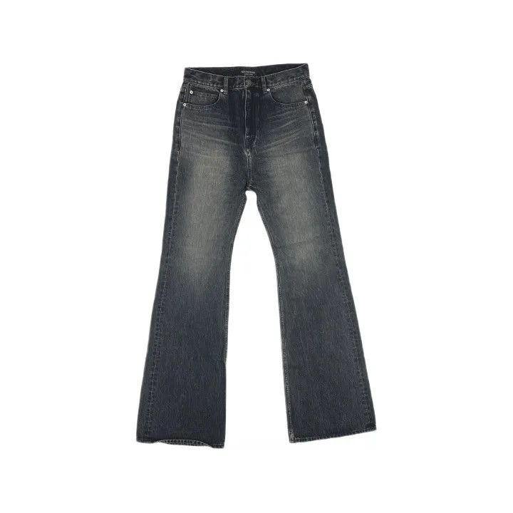 Balenciaga Balenciaga SS24 Washed Mid-Rise Flared Jeans 0079 Size US 30 / EU 46 - 2 Thumbnail