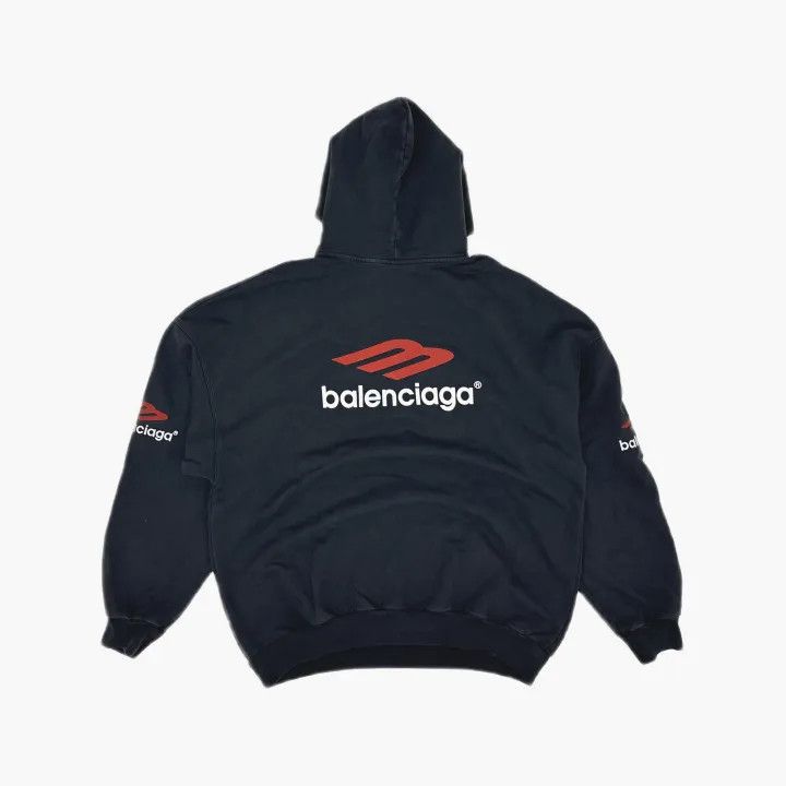 Balenciaga Balenciaga Black Logo Hoodie for Men and Women 0079 Size US M / EU 48-50 / 2 - 3 Thumbnail