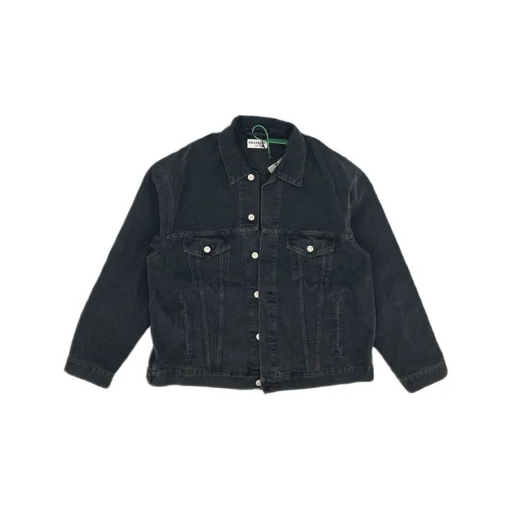 Balenciaga Balenciaga Black Graffiti Denim Jacket for Men 0079 Size US XS / EU 42 / 0 - 2 Thumbnail