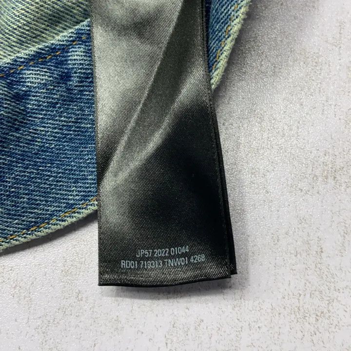 Balenciaga Balenciaga Blue Long Sleeve Denim Hoodie 0079 Size US S / EU 44-46 / 1 - 4 Thumbnail