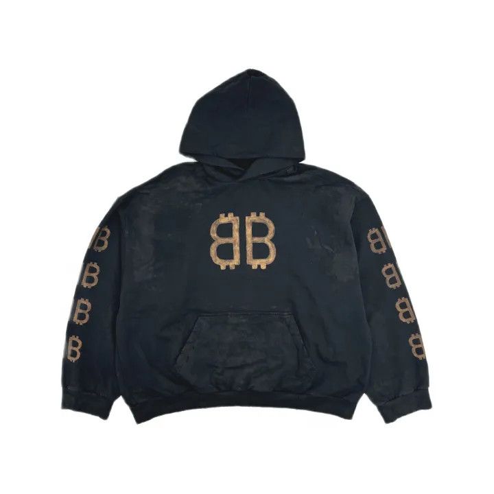 Balenciaga Balenciaga FW23 Distressed Logo Hoodie 0079 Size US L / EU 52-54 / 3 - 2 Thumbnail