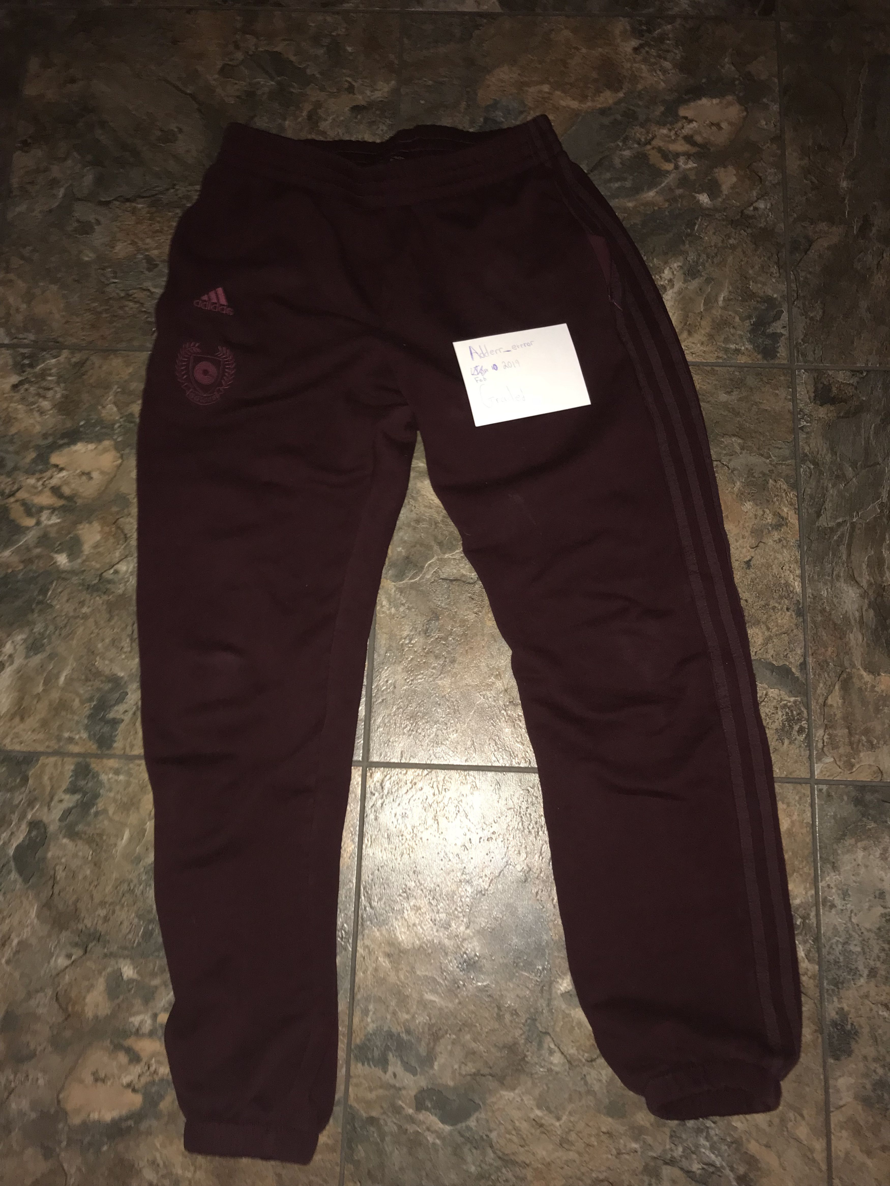 Adidas Yeezy Season 5 Maroon Calabasas Track Pants | Grailed