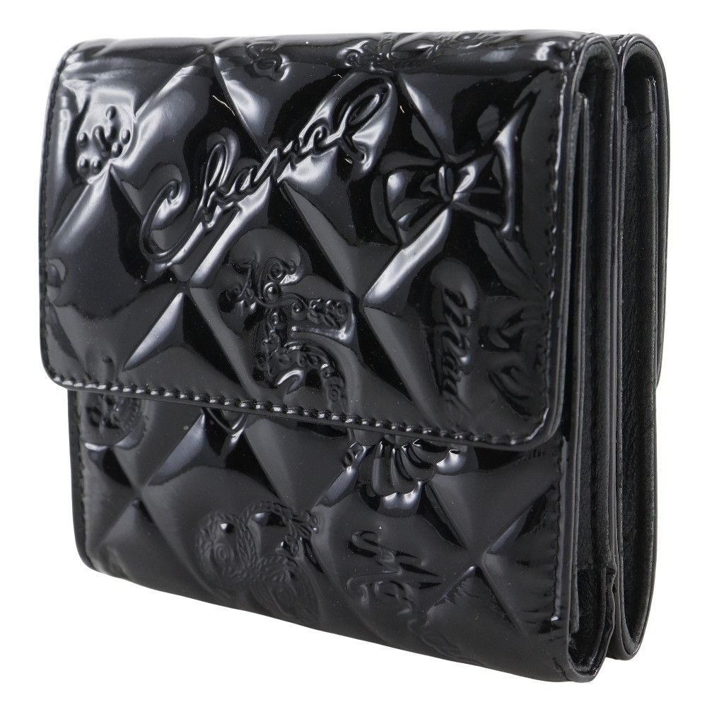 Chanel Chanel Chanel Icon Line Patent Leather Wallet Enamel Short Wallet A37152 Size ONE SIZE - 2 Thumbnail