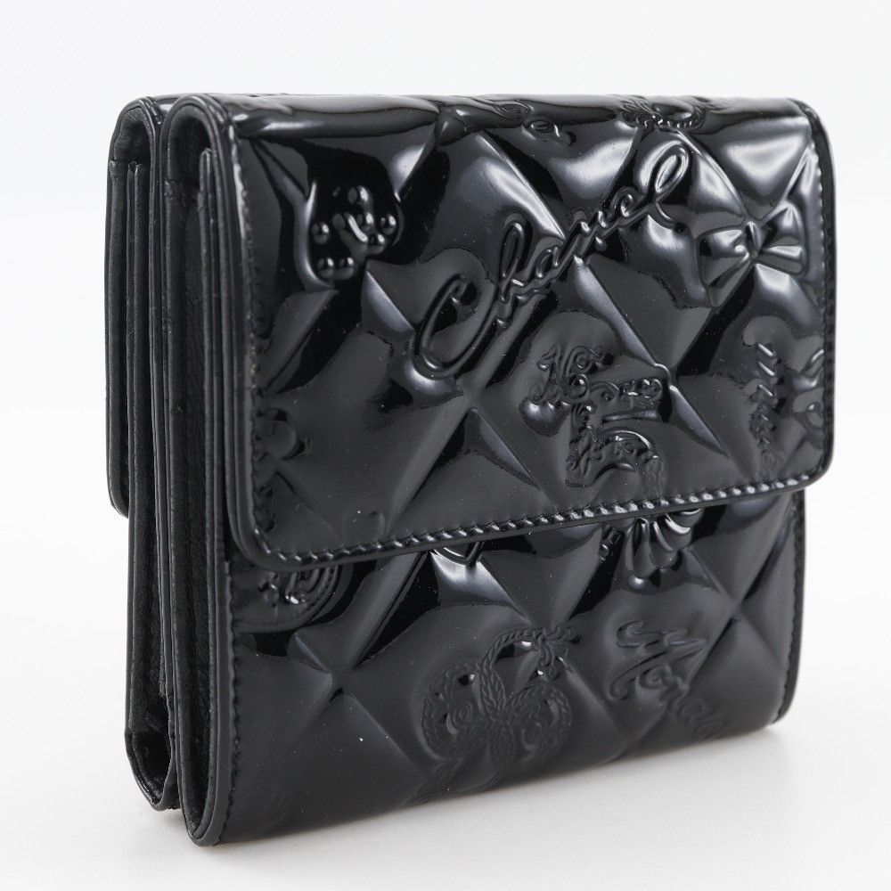 Chanel Chanel Chanel Icon Line Patent Leather Wallet Enamel Short Wallet A37152 Size ONE SIZE - 3 Thumbnail