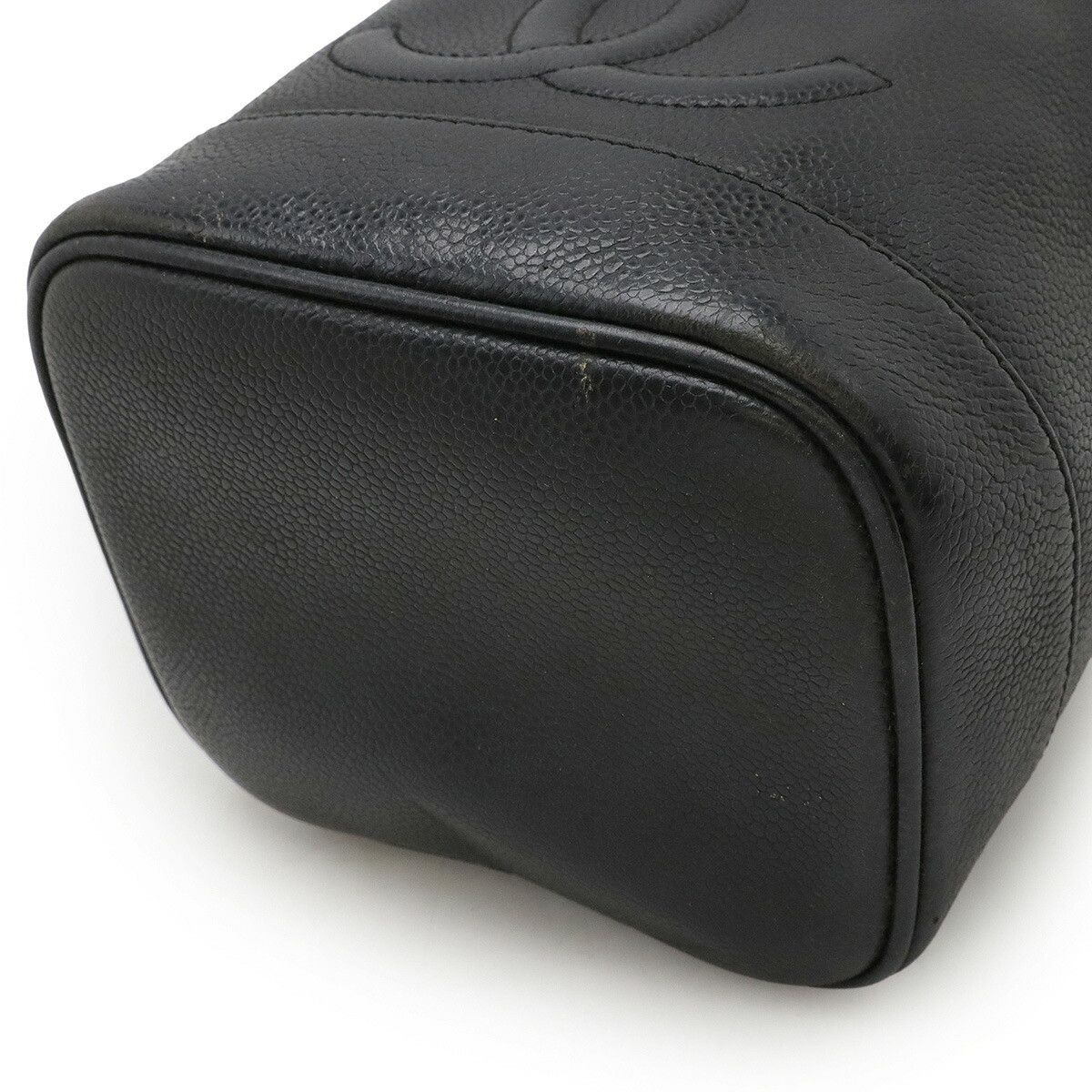 Chanel Chanel Chanel Coco Mark Caviar Skin Vanity Bag Leather Vanity Bag A01998 Size ONE SIZE - 3 Thumbnail