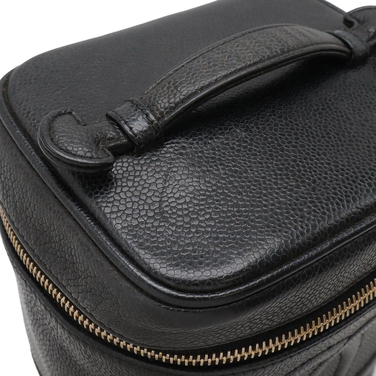 Chanel Chanel Chanel Coco Mark Caviar Skin Vanity Bag Leather Vanity Bag A01998 Size ONE SIZE - 4 Thumbnail