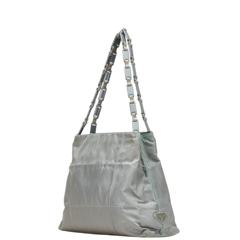Prada Prada Prada Triangle Logo Plate Nylon Leather Tote Bag Leather Tote Bag B8851 Size ONE SIZE - 2 Thumbnail