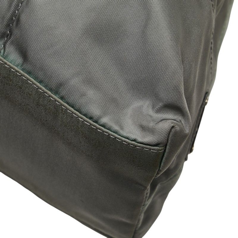 Prada Prada Prada Triangle Logo Plate Nylon Leather Tote Bag Leather Tote Bag B8851 Size ONE SIZE - 6 Thumbnail