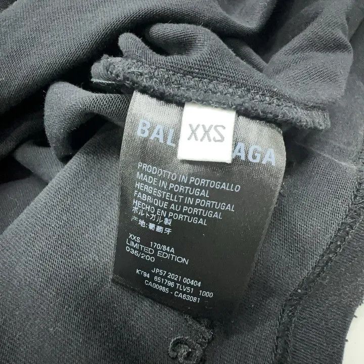 Balenciaga Balenciaga Men's Black Long Sleeve T-Shirt 0079 Size US XXS / EU 40 - 4 Thumbnail