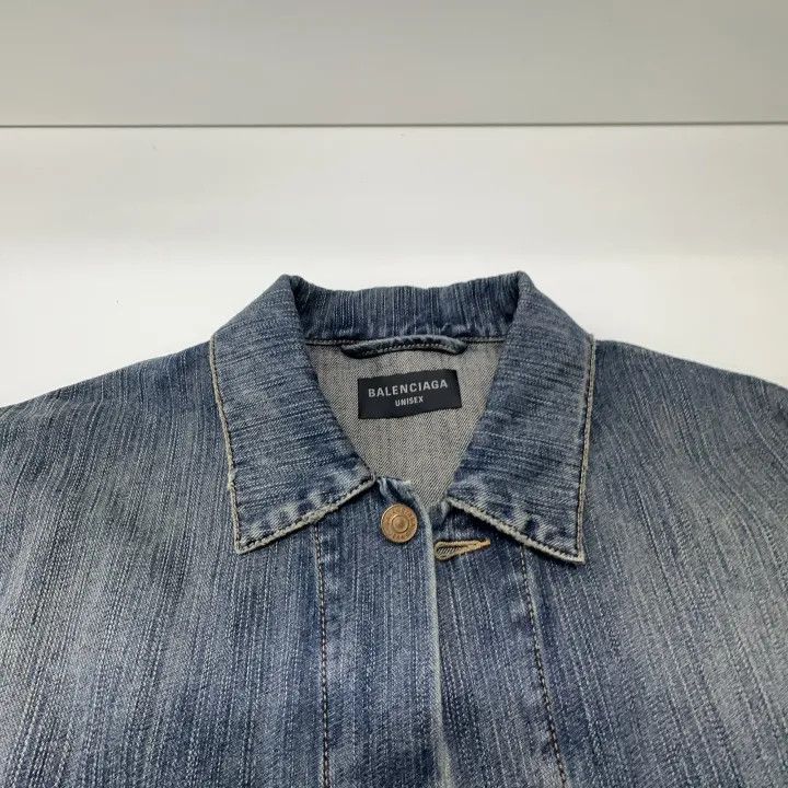 Balenciaga Balenciaga Blue Denim Oversized Jacket 0079 Size US M / EU 48-50 / 2 - 8 Thumbnail