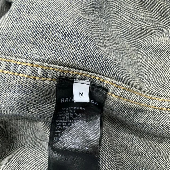 Balenciaga Balenciaga Blue Denim Oversized Jacket 0079 Size US M / EU 48-50 / 2 - 4 Thumbnail