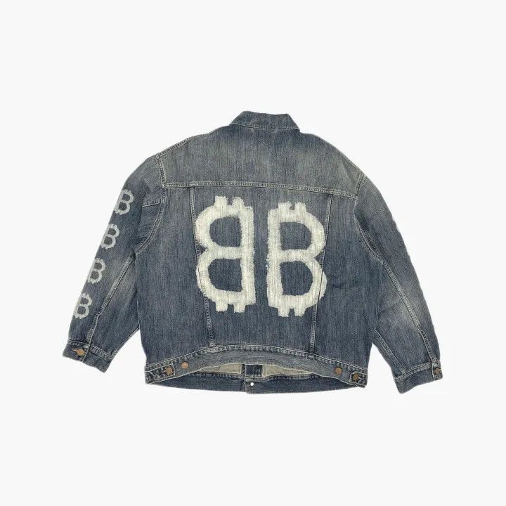 Balenciaga Balenciaga Blue Denim Oversized Jacket 0079 Size US M / EU 48-50 / 2 - 3 Thumbnail