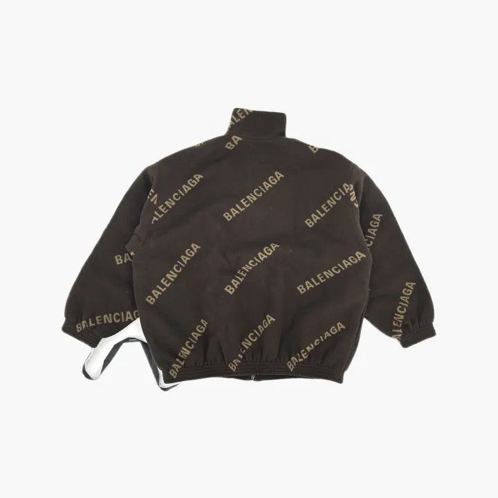 Balenciaga Balenciaga Brown Logo Print Zip Jacket for Men 0079 Size US M / EU 48-50 / 2 - 3 Thumbnail