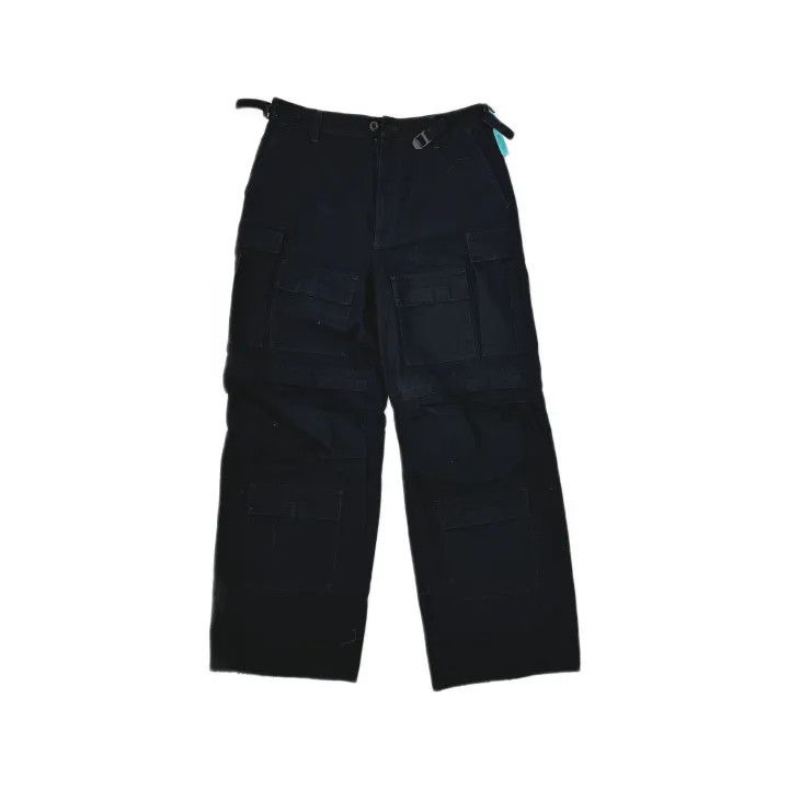 Balenciaga Balenciaga Black Wide-Leg Casual Pants 0079 Size US 27 - 2 Thumbnail