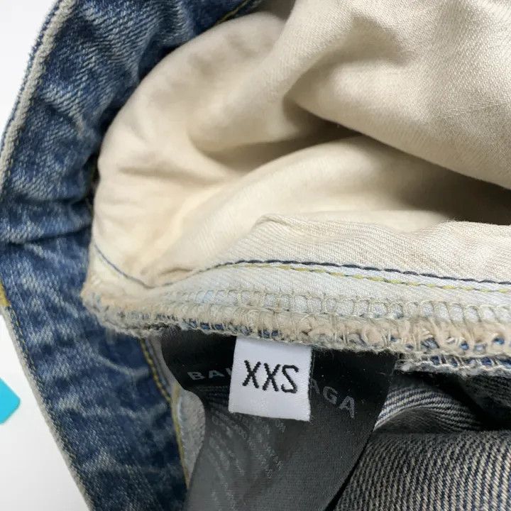 Balenciaga Balenciaga SS24 Drawstring Logo Patch Denim Pants 0079 Size US 26 / EU 42 - 4 Thumbnail
