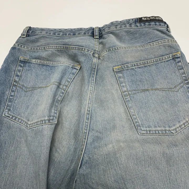 Balenciaga Balenciaga SS24 Drawstring Logo Patch Denim Pants 0079 Size US 26 / EU 42 - 5 Thumbnail