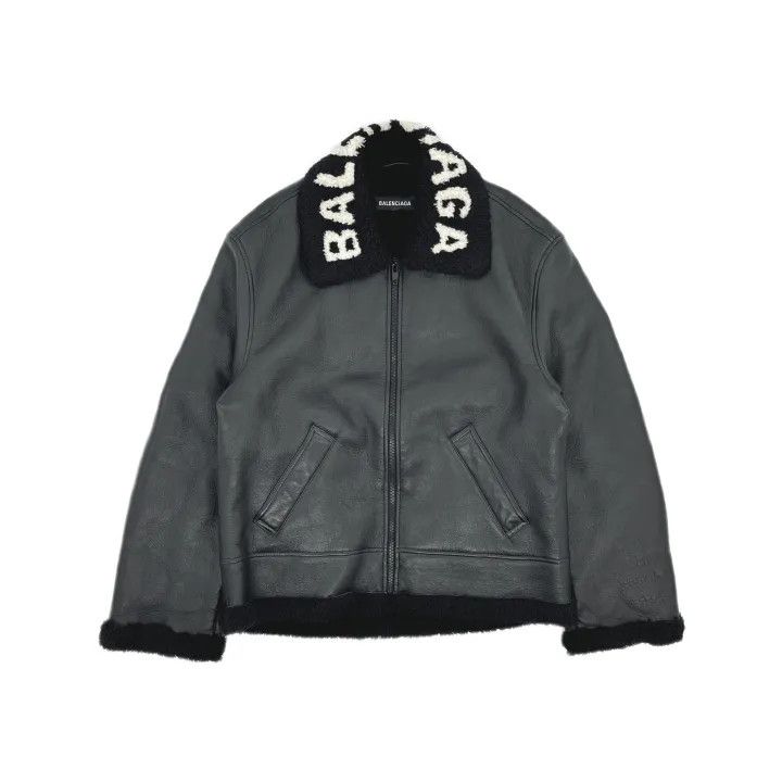 Balenciaga Balenciaga Men's Black Leather Oversized Jacket 0079 Size US L / EU 52-54 / 3 - 2 Thumbnail