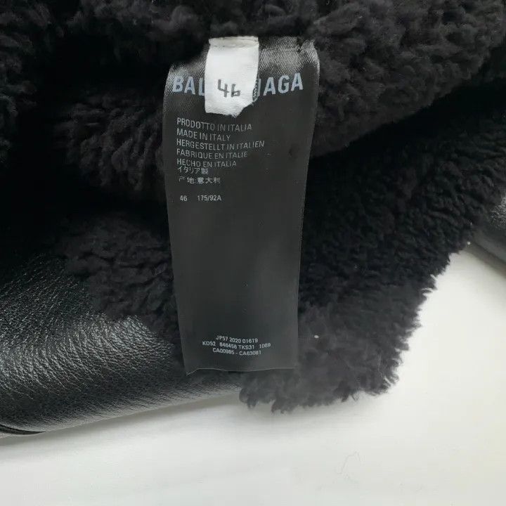 Balenciaga Balenciaga Men's Black Leather Oversized Jacket 0079 Size US L / EU 52-54 / 3 - 4 Thumbnail