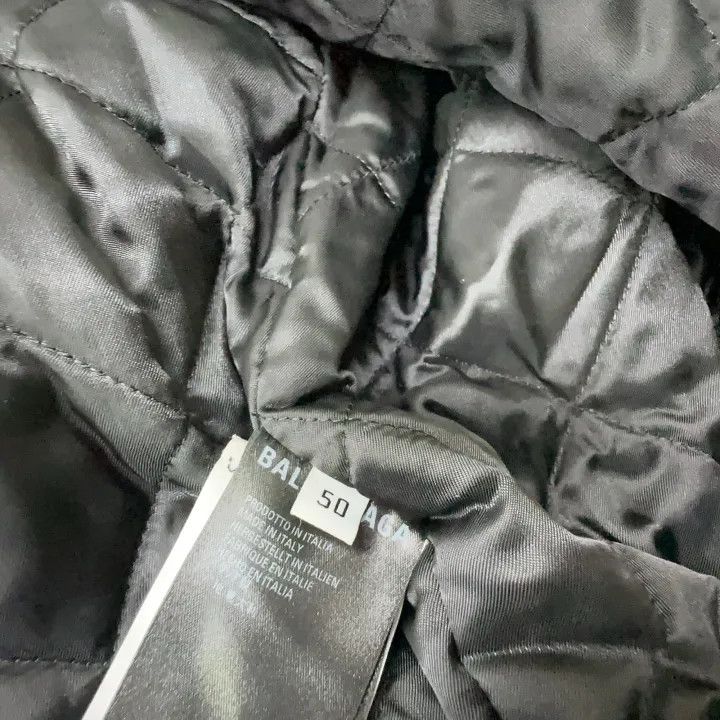 Balenciaga Balenciaga Logo Printed Biker Jacket Unisex Black 0079 Size US L / EU 52-54 / 3 - 6 Thumbnail