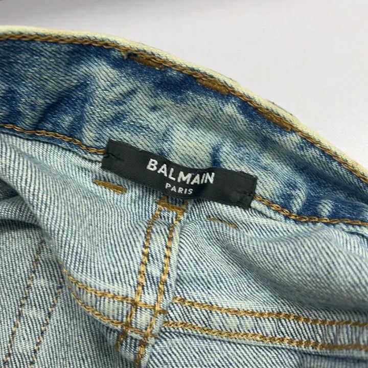 Balmain Balmain FW21 Washed Denim Pants for Men 0079 Size US 30 / EU 46 - 3 Thumbnail