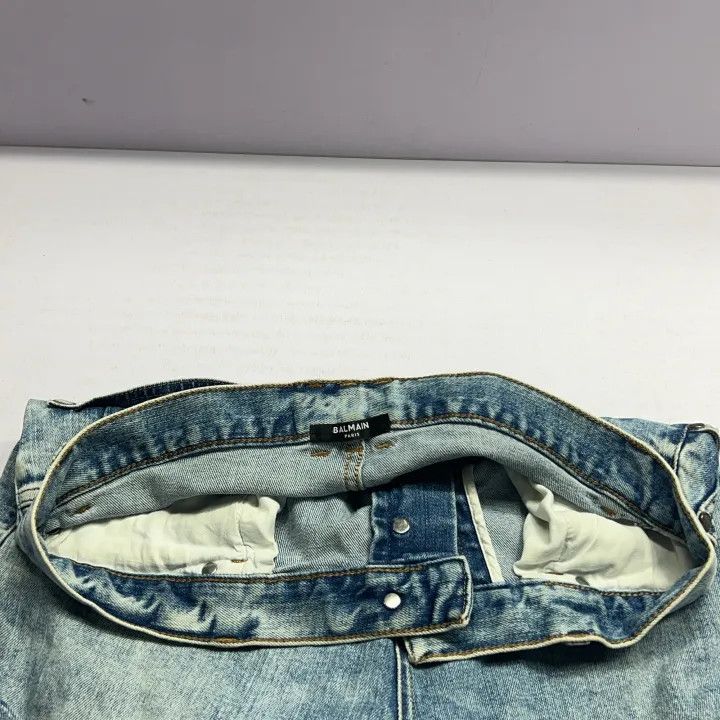 Balmain Balmain FW21 Washed Denim Pants for Men 0079 Size US 30 / EU 46 - 7 Thumbnail
