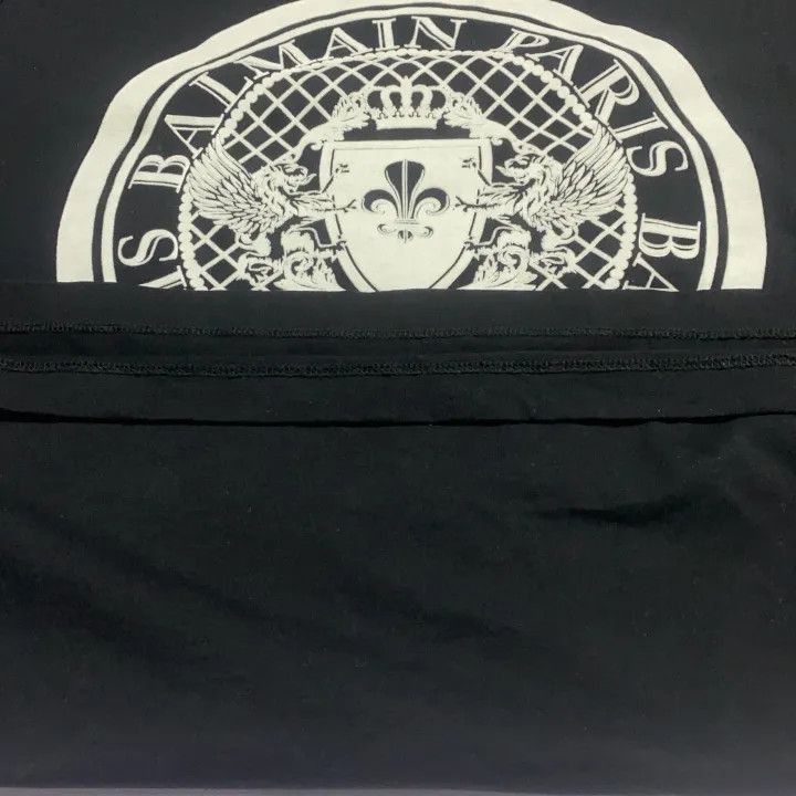 Balmain Balmain Logo Print Black Short Sleeve T-Shirt 0079 Size US M / EU 48-50 / 2 - 9 Thumbnail