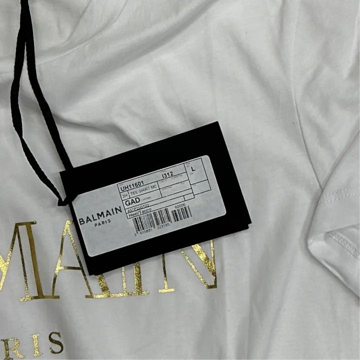 Balmain Balmain Logo Short Sleeve T-Shirt for Men 0079 Size US L / EU 52-54 / 3 - 3 Thumbnail