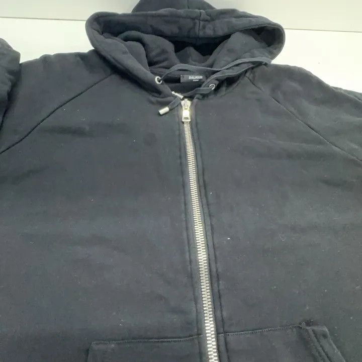 Balmain Balmain Casual Solid Zip Hoodie 0079 Size US L / EU 52-54 / 3 - 11 Thumbnail