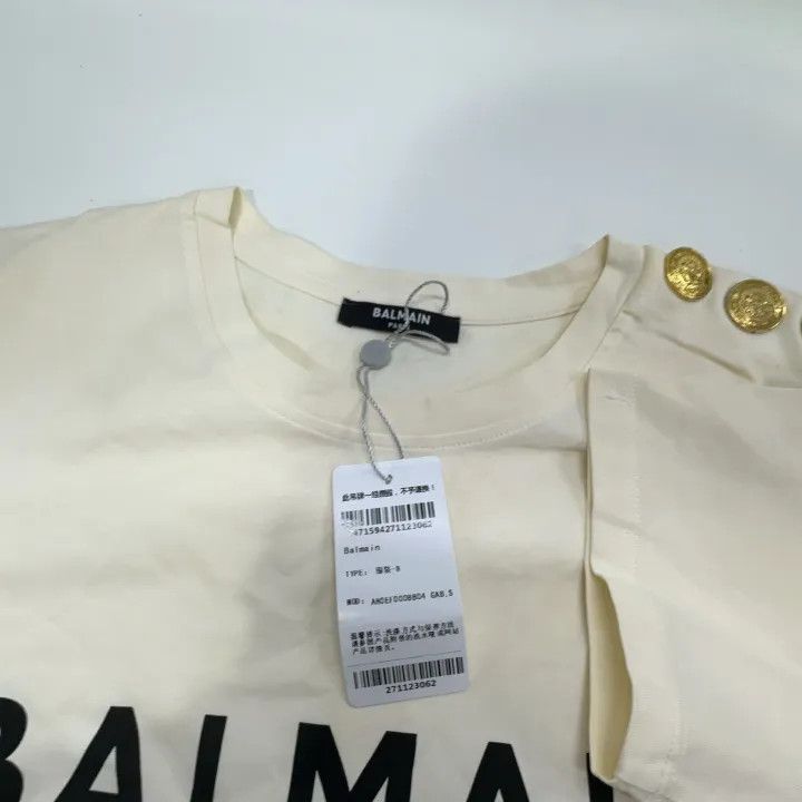 Balmain Balmain Logo Print Short Sleeve T-Shirt 0079 Size US S / EU 44-46 / 1 - 5 Thumbnail