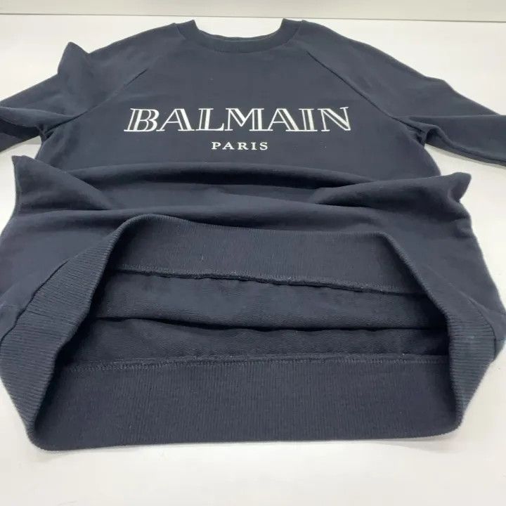 Balmain Balmain Logo Print Black Sweatshirt 0079 Size US S / EU 44-46 / 1 - 10 Thumbnail