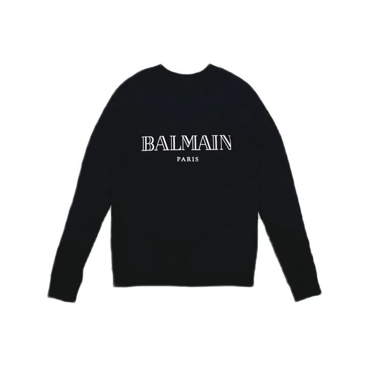 Balmain Balmain Logo Print Black Sweatshirt 0079 Size US S / EU 44-46 / 1 - 2 Thumbnail