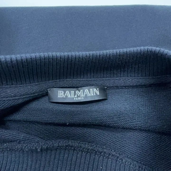 Balmain Balmain Logo Print Black Sweatshirt 0079 Size US S / EU 44-46 / 1 - 4 Thumbnail