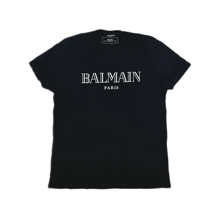 Balmain Balmain Casual Black Short Sleeve T-Shirt 0079 Size US XL / EU 56 / 4 - 2 Thumbnail