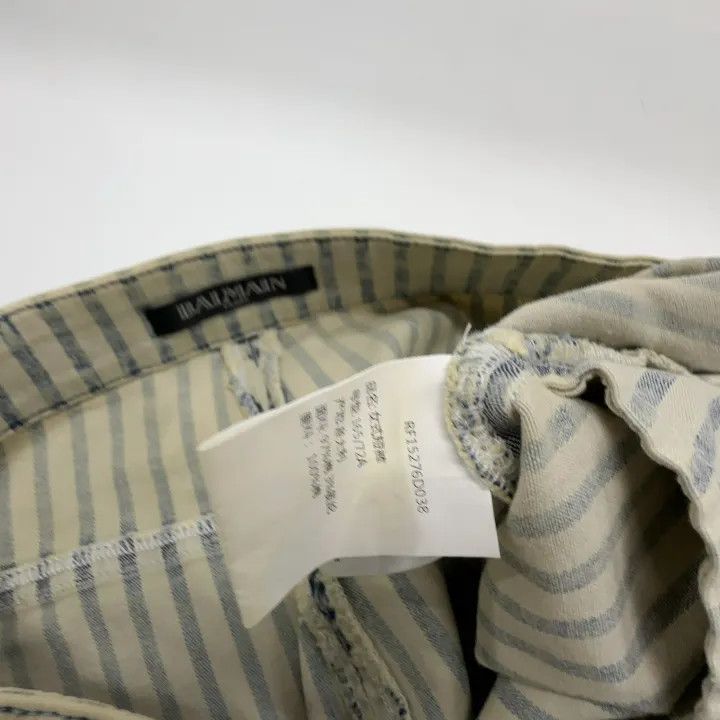 Balmain Balmain Striped Button Decorated Shorts 0079 Size US 36 / EU 52 - 4 Thumbnail