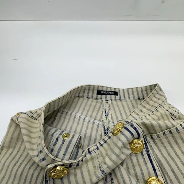 Balmain Balmain Striped Button Decorated Shorts 0079 Size US 36 / EU 52 - 7 Thumbnail