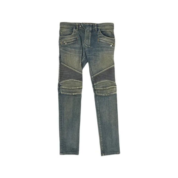 Balmain Balmain Stylish Slim Fit Trousers in Beige 0079 Size US 31 - 2 Thumbnail