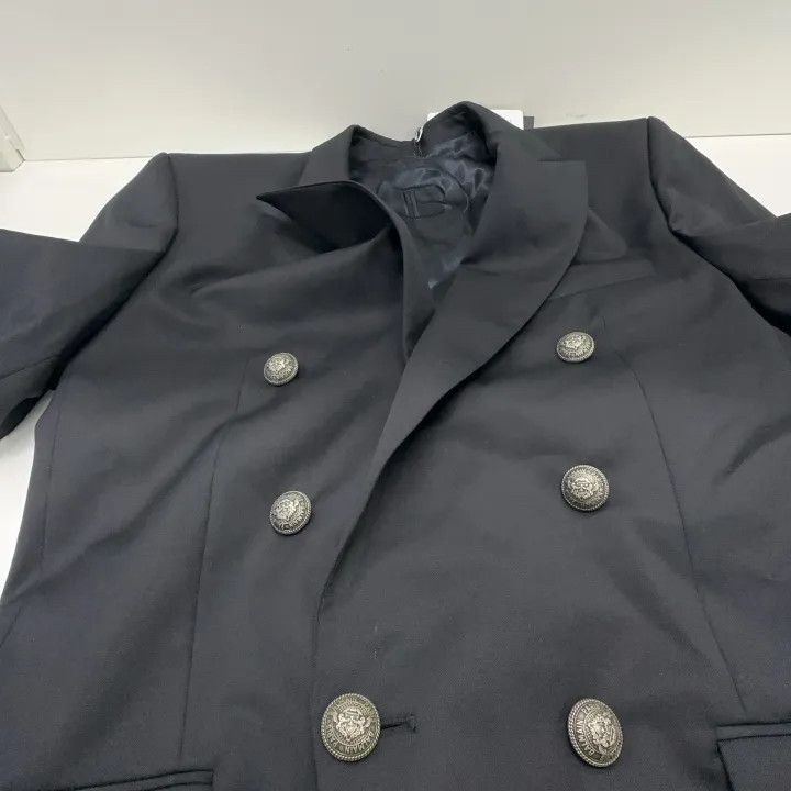 Balmain Balmain Black Double-Breasted Jacket for Men 0079 Size US L / EU 52-54 / 3 - 7 Thumbnail