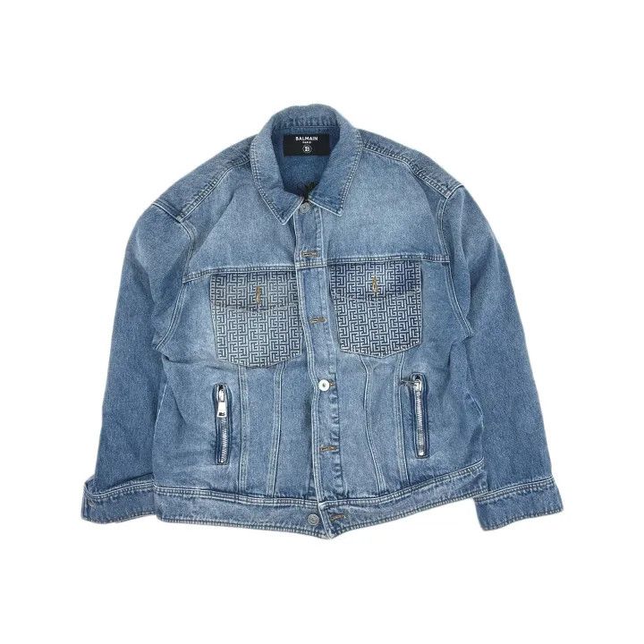 Balmain Balmain SS23 Vintage Denim Long Sleeve Jacket 0079 Size US L / EU 52-54 / 3 - 2 Thumbnail