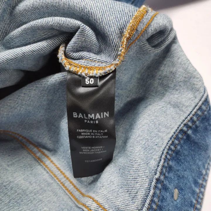 Balmain Balmain SS23 Vintage Denim Long Sleeve Jacket 0079 Size US L / EU 52-54 / 3 - 5 Thumbnail