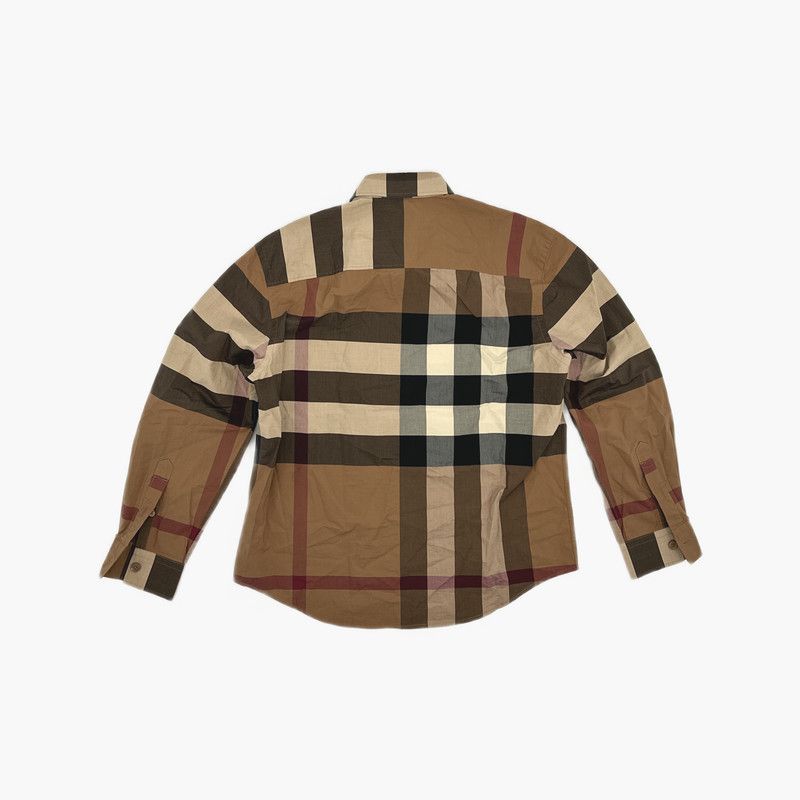 Burberry Burberry Brown Check Cotton Long Sleeve Shirt 0079 Size US M / EU 48-50 / 2 - 5 Thumbnail