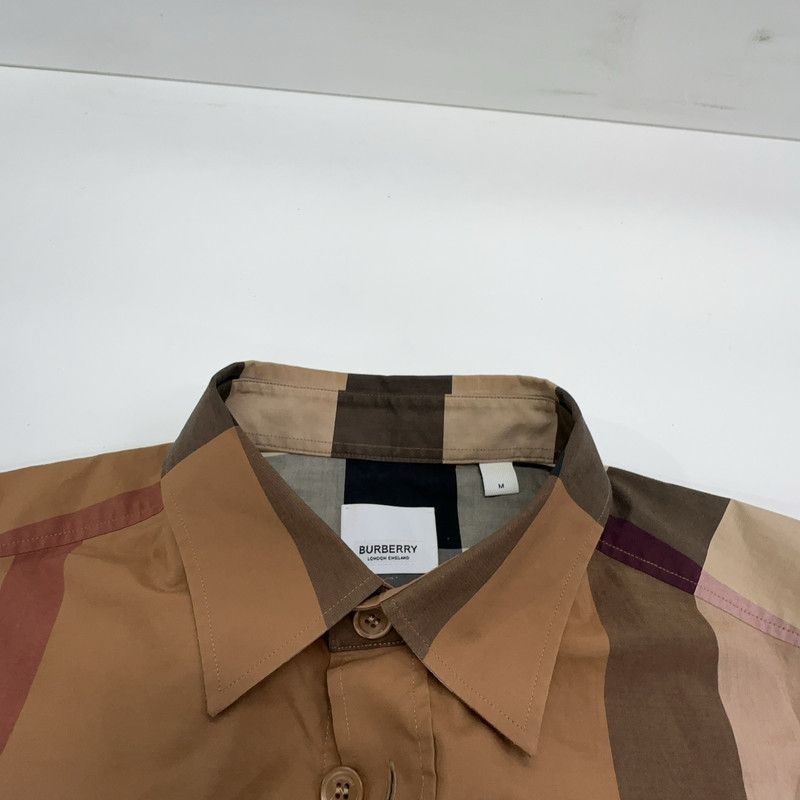 Burberry Burberry Brown Check Cotton Long Sleeve Shirt 0079 Size US M / EU 48-50 / 2 - 6 Thumbnail