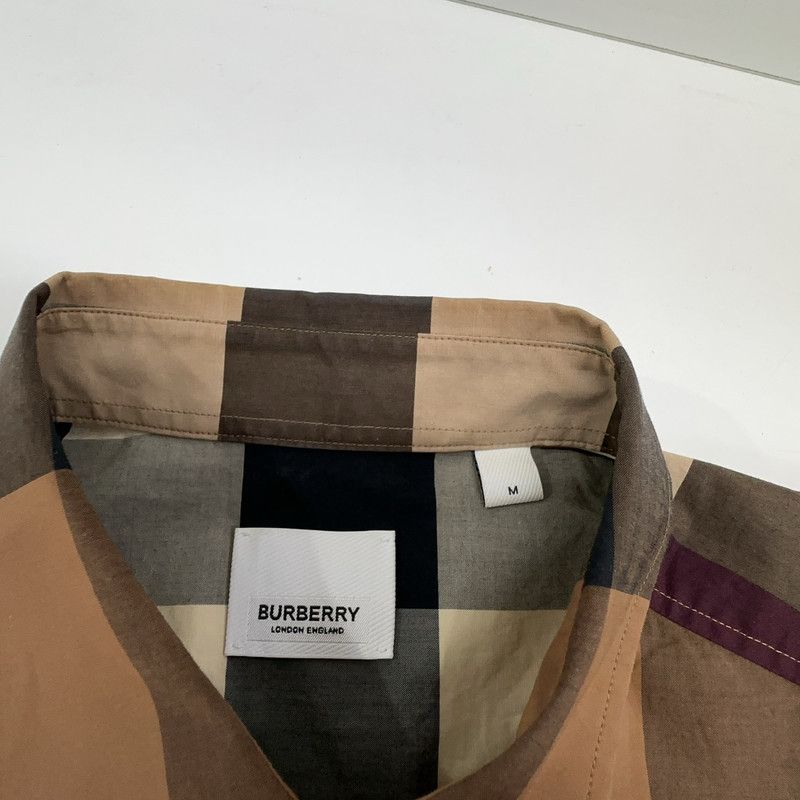 Burberry Burberry Brown Check Cotton Long Sleeve Shirt 0079 Size US M / EU 48-50 / 2 - 4 Thumbnail