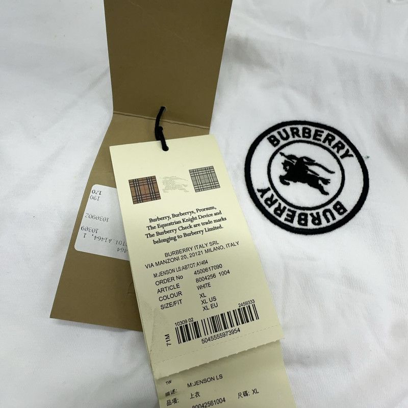 Burberry Burberry White Long Sleeve T-Shirt for Men 0079 Size US XL / EU 56 / 4 - 5 Thumbnail