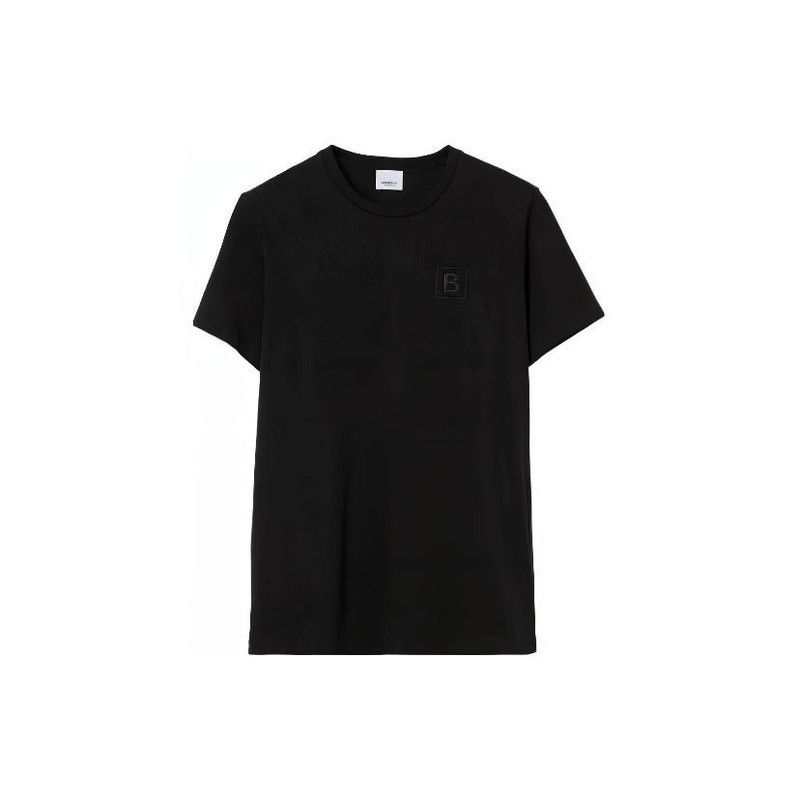 Burberry Burberry SS23 Logo Embroidered Black T-Shirt 0079 Size US XS / EU 42 / 0 - 2 Thumbnail