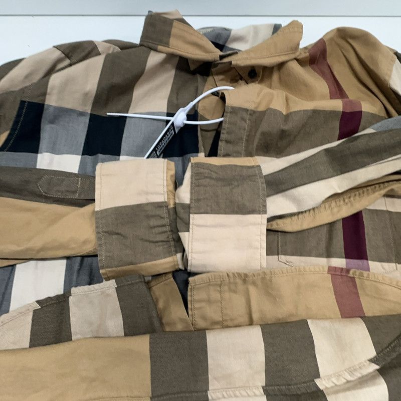Burberry Burberry Casual Brown Plaid Shirt 0079 Size US L / EU 52-54 / 3 - 4 Thumbnail